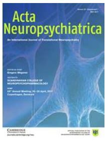 Article published in Acta Neuropsychiatrica