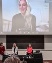 Godt 130 deltagere fra hele verden var med, enten fysisk eller via Zoom, da Institut for Folkesundhed inviterede studerende, forskere og praktikere til paneldebat om magt og politik i det internationale atletikforbund den 11. oktober 2021. Foto: Ask Vest 