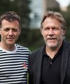 The main organisers behind the CoronaLytics project are Carsten Obel (left) together with Kaj Grønbæk, who is professor and department head at the Department of Computer Science. Photo: Mellissa Bach Kirkeby Yildirim/AU.